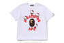 【 BAPE X HELLO KITTY 】COLLEGE MINI TEE