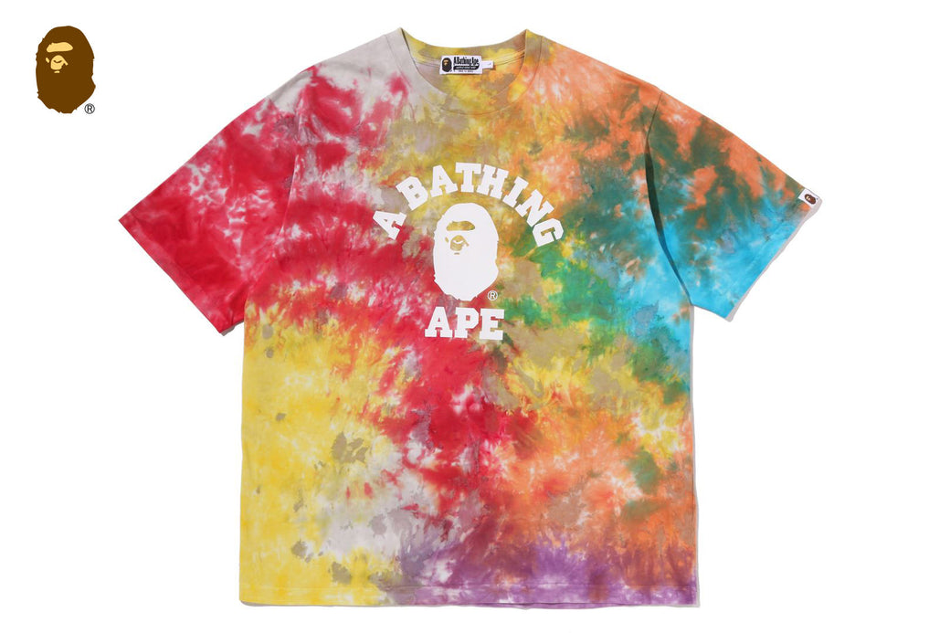トップス TIE DYE BATHING APE RELAXED FIT TIE DYE COLLEGE RELAXED FIT TEE | bape.com