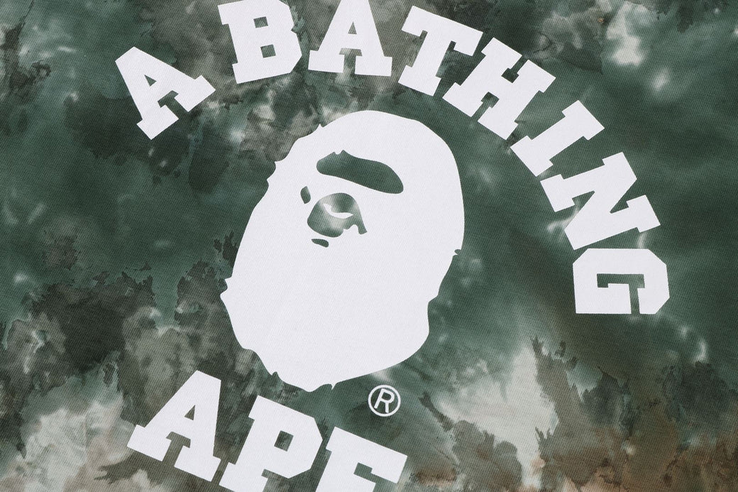 TIE DYE COLLEGE RELAXED FIT TEE | bape.com