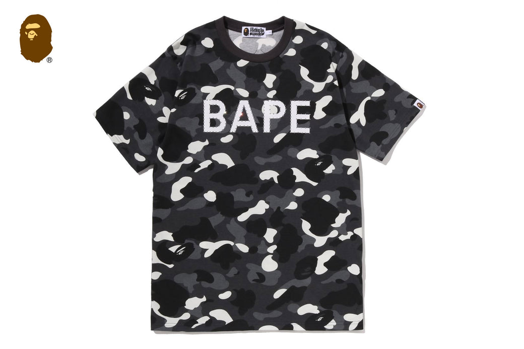 CITY CAMO RHINESTONE BAPE LOGO TEE | bape.com