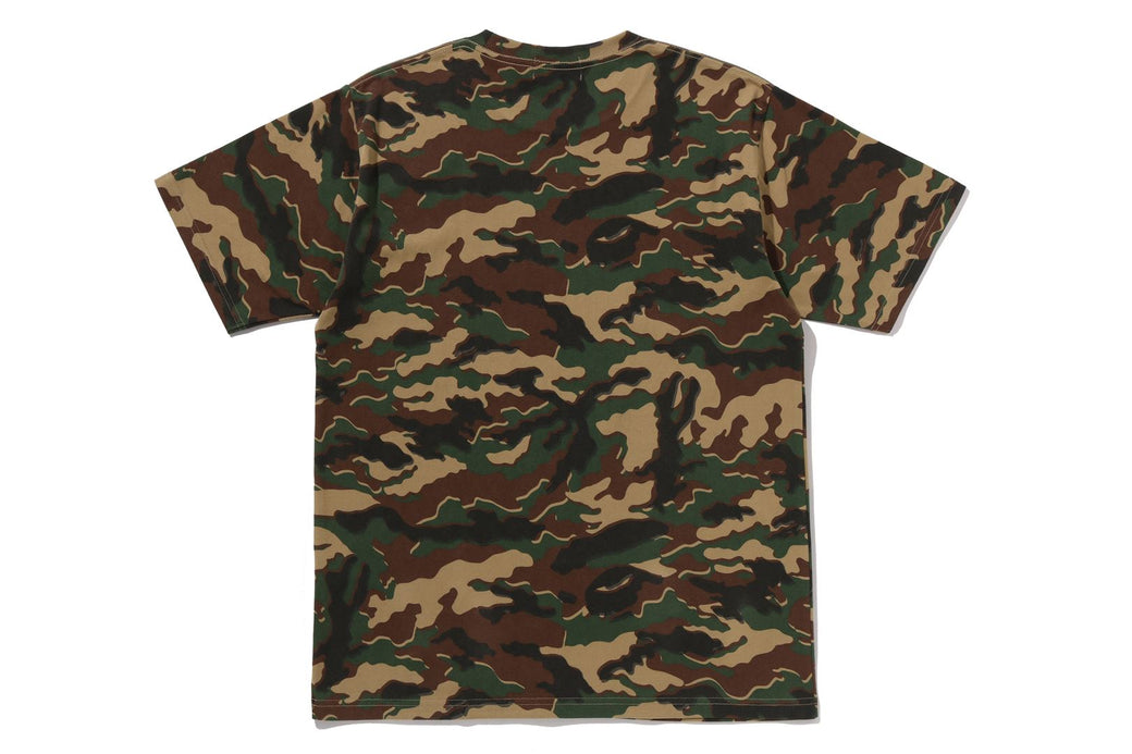 GLITCH WOODLAND CAMO MAD FACE TEE | bape.com