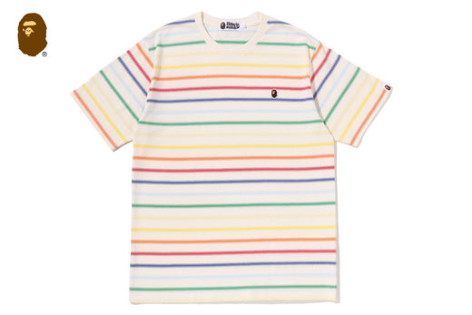 GRADIENT RAINBOW STRIPE ONE POINT TEE
