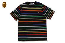 GRADIENT RAINBOW STRIPE ONE POINT TEE