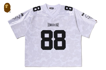 SOLID CAMO MULTI LOGO RELAXED FIT FOOTBALL JERSEY TEE