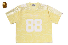 SOLID CAMO MULTI LOGO RELAXED FIT FOOTBALL JERSEY TEE