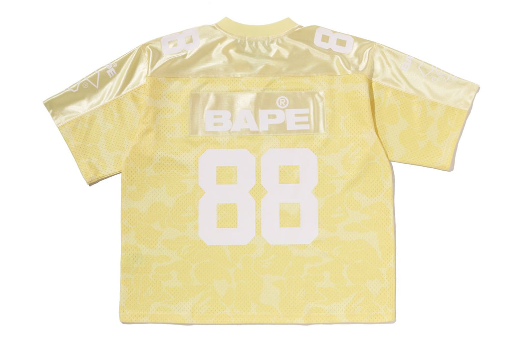 SOLID CAMO MULTI LOGO RELAXED FIT FOOTBALL JERSEY TEE | bape.com