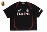 HEAVY WASH HAND DRAW FOOTBALL MULTI LOGO RELAXED FIT TEE