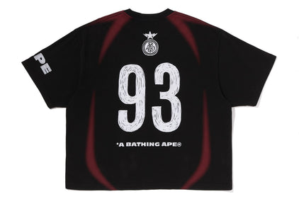 HEAVY WASH HAND DRAW FOOTBALL MULTI LOGO RELAXED FIT TEE