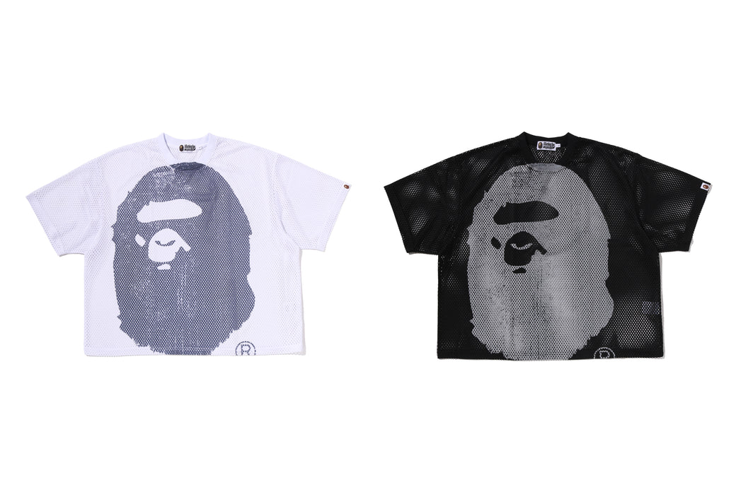 WATER PRINT APE HEAD MESH RELAXED FIT TEE | bape.com