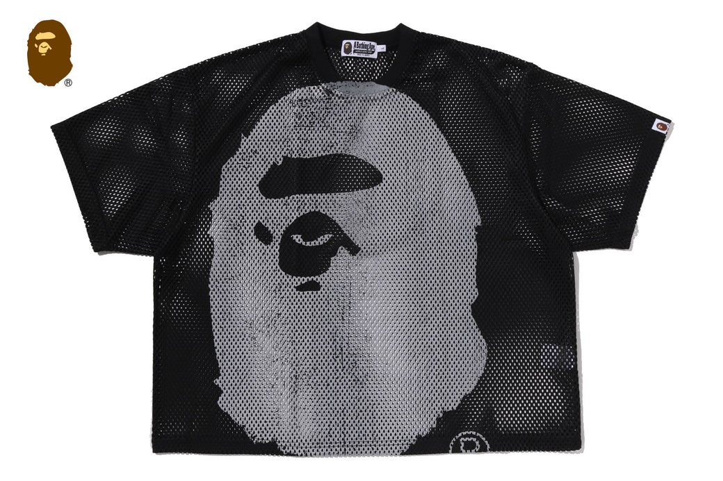 WATER PRINT APE HEAD MESH RELAXED FIT TEE | bape.com