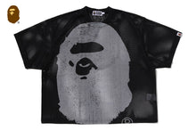 WATER PRINT APE HEAD MESH RELAXED FIT TEE
