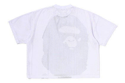 WATER PRINT APE HEAD MESH RELAXED FIT TEE
