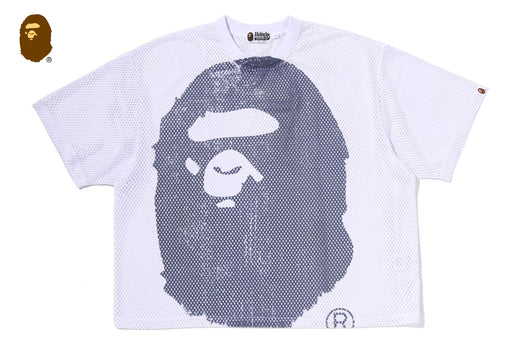 WATER PRINT APE HEAD MESH RELAXED FIT TEE