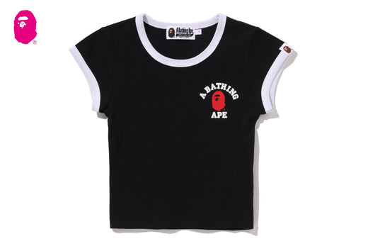 な*様 【値下げ中】A BATHING APE CROPPED TRIM TEE A BATHING APE Ladies' COLLEGE CROPPED TRIM TEE – happyjagabee store