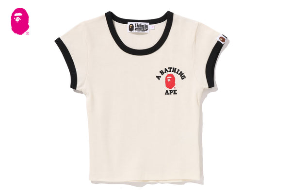 COLLEGE CROPPED TEE | bape.com