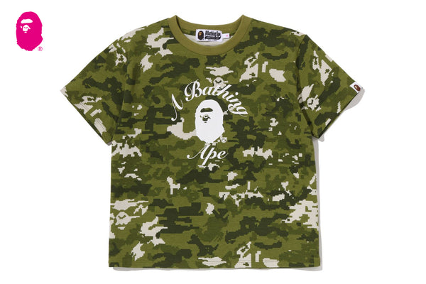 MULTI PIXEL CAMO COLLEGE MINI TEE | bape.com