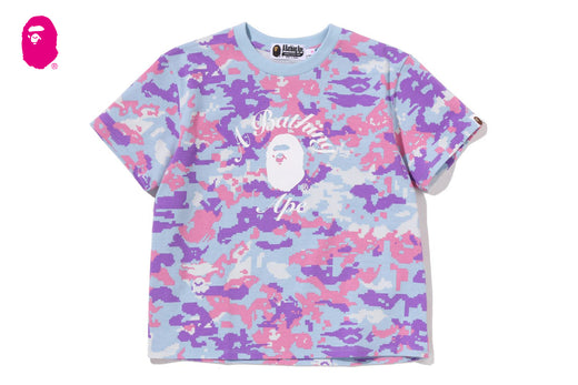 MULTI PIXEL CAMO COLLEGE MINI TEE | bape.com