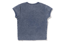 APE HEAD ONE POINT INDIGO CROPPED TEE