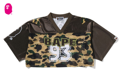 1ST CAMO BAPE CROPPED FOOTBALL TEE