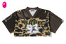 1ST CAMO BAPE CROPPED FOOTBALL TEE
