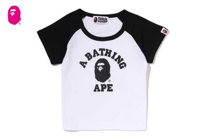 COLLEGE RAGLAN CROPPED TEE