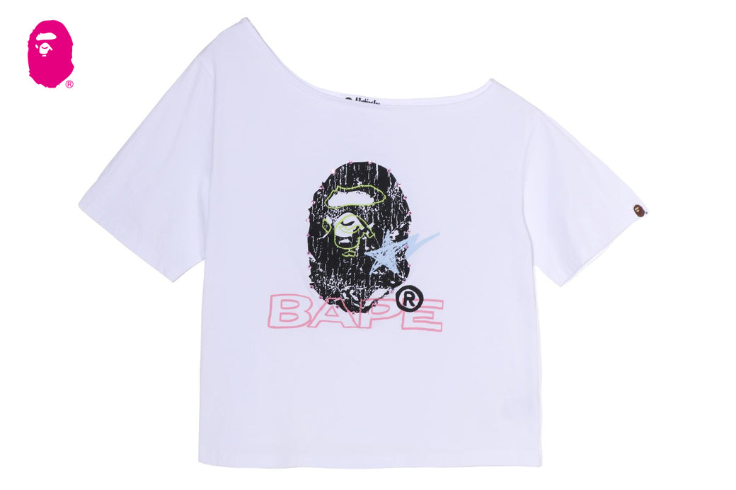 MULTI LOGO CUTOUT OVERSIZED TEE | bape.com