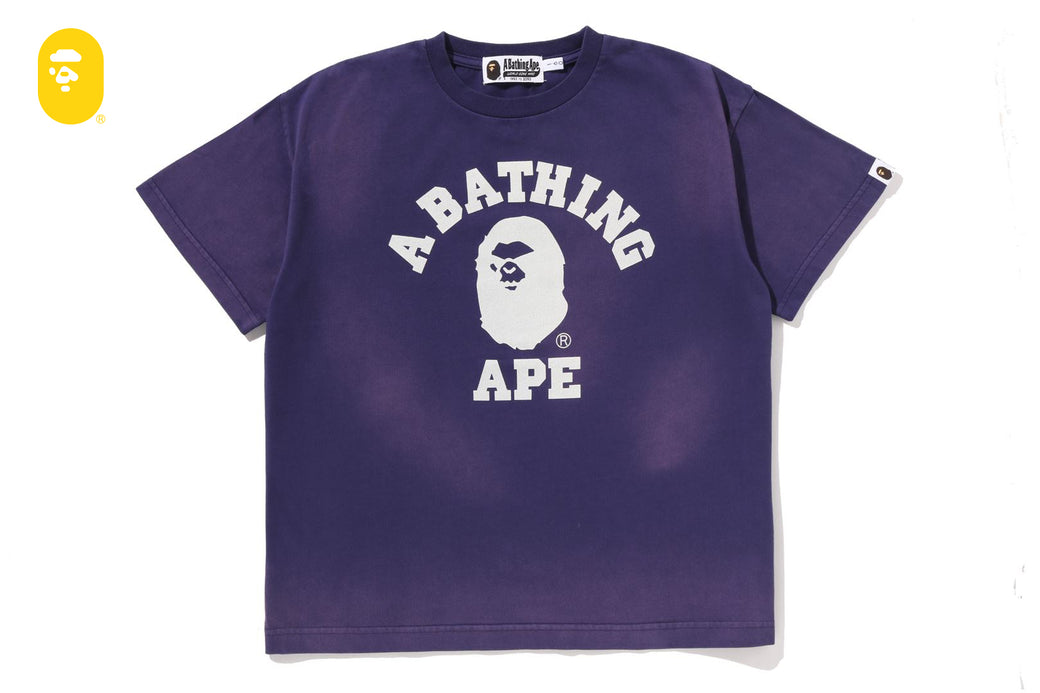 MAD FACE WASHED EFFECT RELAXED FIT TEE | bape.com
