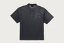 BAPE BLACK HENLEY WASHED WAFFLE TEE