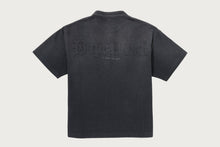 BAPE BLACK HENLEY WASHED WAFFLE TEE