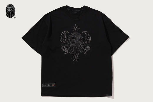 BAPE BLACK STUDDED BAPE TEE