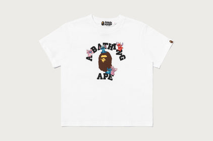 【BAPE X DISNEY】 STITCH AND FRIENDS COLLEGE MINI TEE