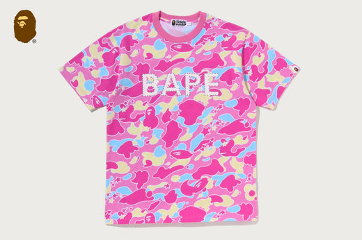 STA CAMO RHINESTONE BAPE LOGO TEE