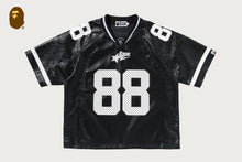 PU LEATHER CROPPED FIT FOOTBALL JERSEY