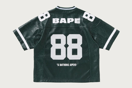 PU LEATHER CROPPED FIT FOOTBALL JERSEY