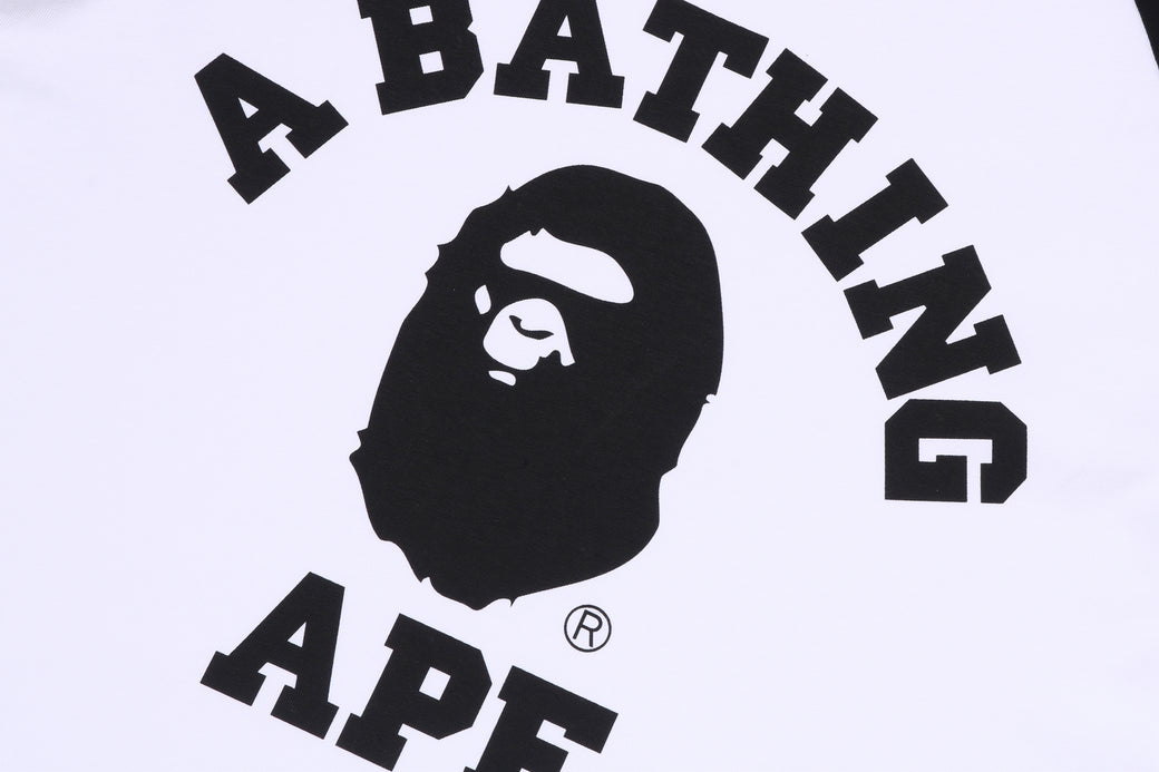 COLLEGE RAGLAN SHRUNK FIT TEE | bape.com