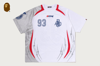 APA FRAME PATTERN MULTI LOGO RELAXED FIT FOOTBALL JERSEY