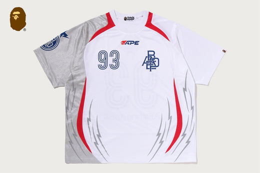 APA FRAME PATTERN MULTI LOGO RELAXED FIT FOOTBALL JERSEY