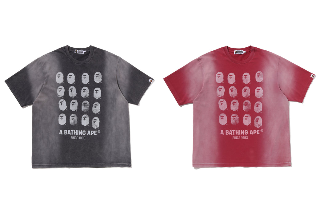 APE®️メンズTシャツ　M BLEECHED MULTI APE HEAD LOGO RELAXED FIT TEE | bape.com