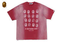 BLEECHED MULTI APE HEAD LOGO RELAXED FIT TEE