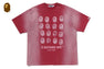 BLEECHED MULTI APE HEAD LOGO RELAXED FIT TEE