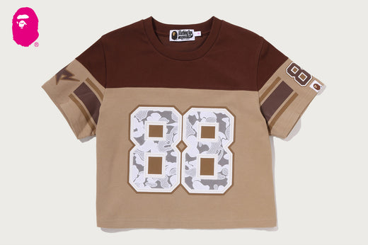 MULTI LOGO FOOTBALL BOXY CROPPED TEE