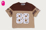 MULTI LOGO FOOTBALL BOXY CROPPED TEE