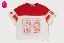 MULTI LOGO FOOTBALL BOXY CROPPED TEE