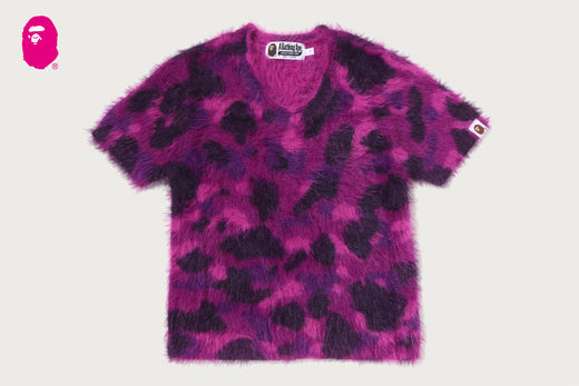 COLOR CAMO SHORT FUR SLIM TEE