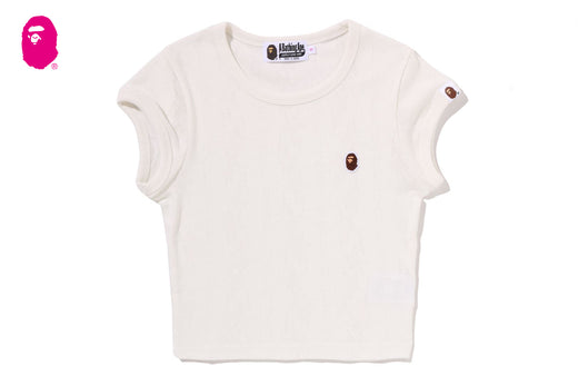 STA PATTERN JACQUARD APE HEAD ONE POINT CROPPED TEE
