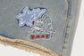 MULTI LOGO DENIM SKIRT