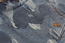SOLID CAMO JACQUARD DENIM SKIRT