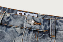 SOLID CAMO JACQUARD DENIM SKIRT