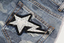 SOLID CAMO JACQUARD DENIM SKIRT