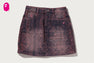 PAISLEY PATTERN DENIM SKIRT